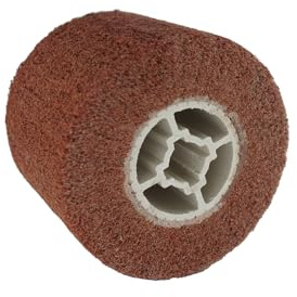 Rouleau abrasif, brosse en nylon, manchons abrasifs pour machine à satiner, grain 80, rouleau de satin pour polissage de surface en bois et métal - Diamètre : 120 x 100 mm