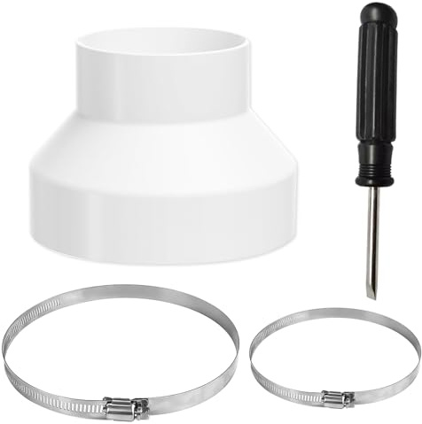 GTNCE Ducting Reducer 150mm to 100mm Duct Reducer mit Stainless Hose Clips | Round Ducting Reducer Pipe Connect Circular Reducing Joint Duct Pipe Connector Adaptor for Extractor Fans Ventilation Duct
