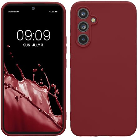 kwmobile Handyhülle für Samsung Galaxy A54 5G Hülle - weiches Handy Silikon Case - Schutzhülle Cover - Bordeaux Violett