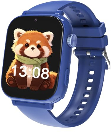 Reloj GPS Niños Localizador y Llamadas, 4G Smartwatch Niños Niña con Telefono Chat de Voz Videollamada Modo Clase Cámara Podómetro, Reloj Inteligente para 4 a 12 Años Regalos Comunion Navidad, Azul