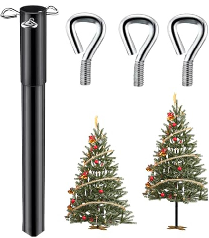 Zegaqae Artificial Christmas Tree Height Extender, Christmas Tree Extender Pole, Iron Seasonal Decor Riser, For Indoor Outdoor Porches Gardens Lawn Courtyards Balconies Terraces During