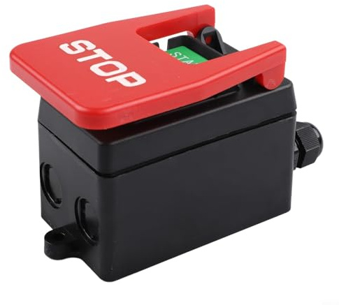 YobiLife Emergency-Stop Safety Switch, Single-Phase 120V 230V with 2HP Motor Rating, for Power Tools Including Table Saws and Drill Presses in Workshops