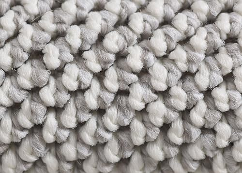 KADIMA DESIGN Teppich Flachgewebe Uni Modern Pflegeleicht Zeitlos Waschbar Strapazierfähig Robust Rund Silber 120x120 cm Esszimmer Wohnzimmer Fußbodenheizung geeignet Oeko-TEX | CIMA