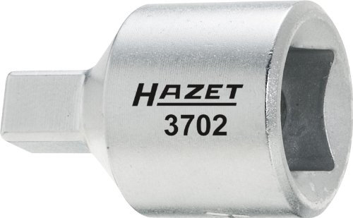 Hazet 3702 Douille mâle pour service de vidange/carré creux 12,5 mm/profil de carré femelle Taille 8 longueur 36 mm