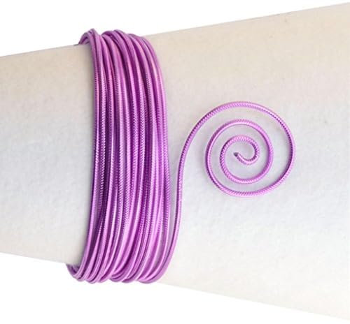 Vaessen Creative 24242-013 Aludraht Prägung Rund, Aluminium, Lavendel violett, 500 x 0.2 x 0.2 cm