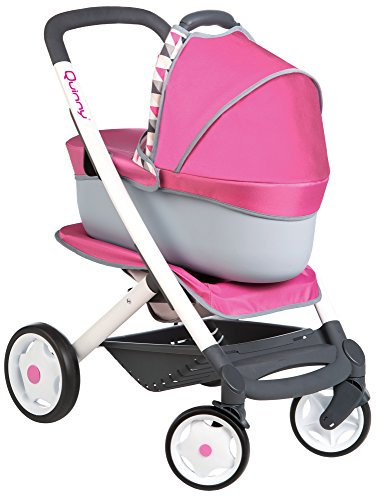 Smoby 253197 Quinny 3-in-1 Multifunktions-Puppenwagen