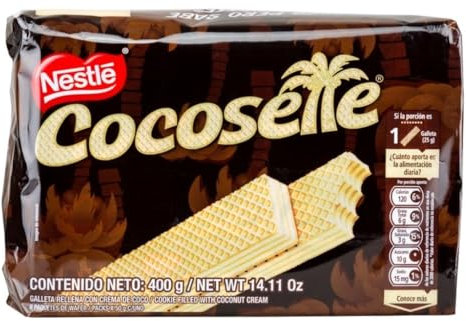 COCOSETTE 8 unidades de 50 gr c/u Galleta Rellena Con Crema De Coco / COCOSETTE 8 unités de 50 gr chacun Cookie fourré à la crème de coco