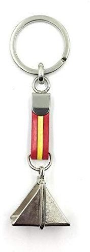 franartPiel - Llavero estribo español con Bandera de España - Alta Calidad (España)