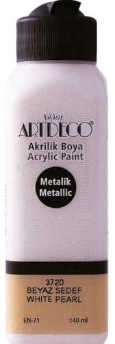 Artdeco Peinture acrylique métallique 140 ml, nacre blanche (3720)