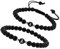 2 x Personalisierte Namensarmbänder für Pärchen| Partnerarmbänder echtem Naturstein onyx Armbänder | Perlenarmband | individueller Schmuck A-Z, Freundschaftsarmband Paar Geschenk Variation #3