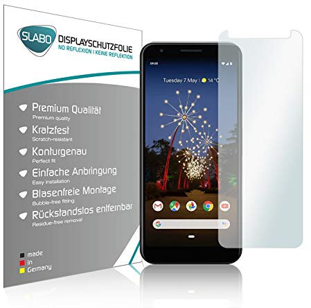 Slabo 4 x Displayschutzfolie für Google Pixel 3a Displayfolie Schutzfolie Folie Zubehör No Reflexion MATT