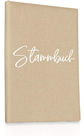 Hochzeitideal – Stammbuch der Familie Amore Hellbraun 21,0 cm x 15,0 cm - Buchbinderleinen Hochzeit - Familienbuch Standesamt mit 6-Fach Ringmechanik für Urkunden mit Behördenlochung