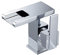 Rubinetto bagno Lavabo Cascata Miscelatore LED bagno Miscelatore Monocomando Lavabo per doccia (argento)