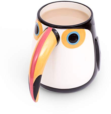 Thumbs Up Toucan Ceramic Mug, 11.84 oz, Animal Print, Novelty Coffee Mug, Home