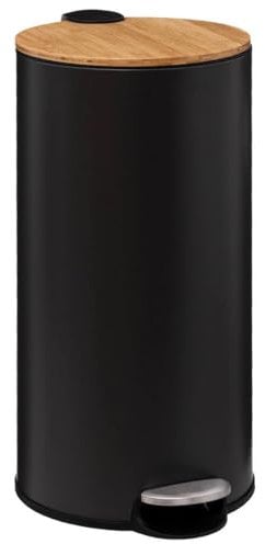 5five - papelera modern color bambú 30l negra