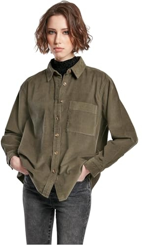 Urban Classics Damen Ladies Corduroy Oversized Shirt