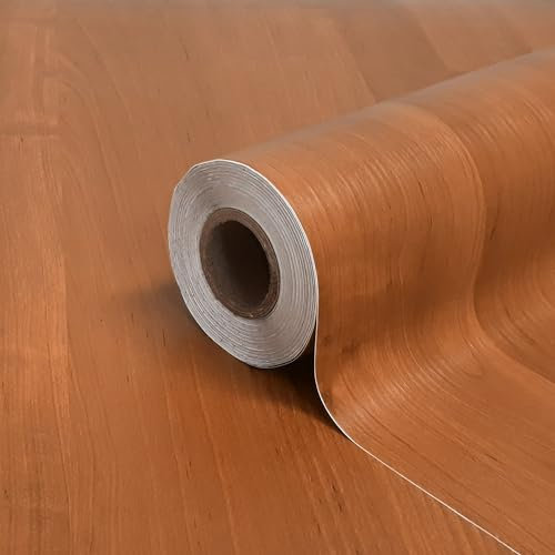 Extra Starke Laminierte Selbstklebende Holzfolie KIRSCHE - Klebefolie Möbelfolie Dekofolie | Türfolie Küchenfolie Schrankfolie Tischfolie | Rollenbreite 90 cm x Wunschmaß in LFM