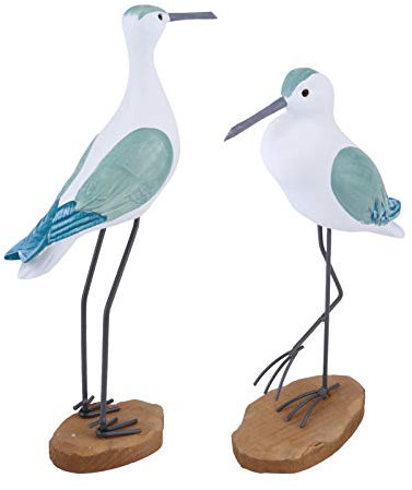 EXCEART 2st Möwe-Ornament Spielzeug Tischplattenverzierungen An Küste Mediterrane Tischdekoration Gartenstatue Am Meer Bastelsimulationsvogel Geschenk Strand Nautischer Garten Drinnen Holz
