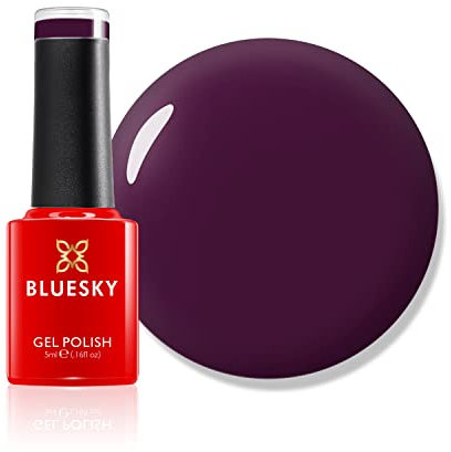 Bluesky Gel Nail Polish, Plum Wine, Mini, CS63, Plum, Purple, Long Lasting, Chip Resistant, 5 ml Requires Drying Under UV LED Lamp