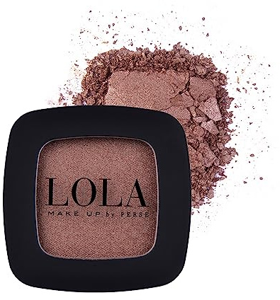 Lola Make Up by Perse Mono Eyeshadow with Natural Ingredients and High Coverage, Satin Eye Shadow Palette for All Skin Types Vegan and Cruelty-Free Eye Makeup, Burnished Copper (025)