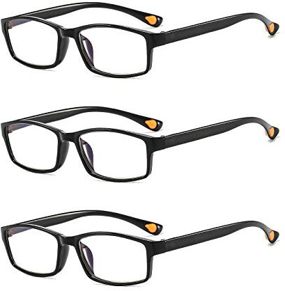 Suertree Blaulichtfilter Lesebrille 3 Pack Computerbrille TR90 Sehhilfe PC Gaming UV Blaues Blockiert Brillen Damen Herren 2.0X