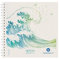 Herlitz Spiralblock GREENline 14,8 x 14,8 cm, dotted, 100 Blatt, Motiv Welle, 5 Stück