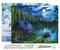 Figured'Art Peinture par Numéro Adulte avec Cadre Lac Nocturne - Activité Manuelle Kit de Loisir Créatif DIY Numéro d'art Complet - 40x50cm Toile tendue sur châssis