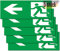 Notausgangsschild 5 stück Premium Aufkleber- 24 cm x 9 cm Flucchtwegschild - Schild Notausgang Aufkleber- für Infoschild, Rettungsweg, Fluchtweg, Notausgang, Sicherheitsmarkierung (Pfeil ←)