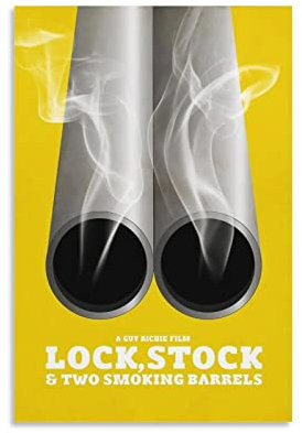 Filmposter Lock Stock And Two Smoking Barrel Crime Comedy, dekoratives Gemälde, Leinwand, Wandkunst, Wohnzimmer, Schlafzimmer, Gemälde 30 x 45 cm