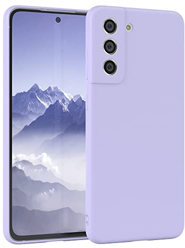 EAZY CASE - Silikonhülle für Galaxy S21 FE 5G Hülle Silikon Case Lila weich stoßfeste Handyhülle Schutzhülle mit Kameraschutz Dünn Premium Schutz Cover TPU Phone Bumper in Pastell Lavendel Blau Matt