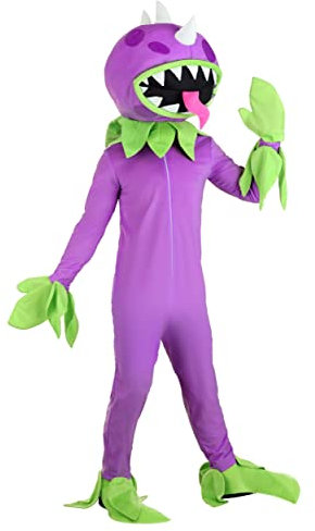 Plants vs. Zombies Chomper Adult Costume Velour Jumpsuit, Mask, Gloves, Shoe Covers - Officially Licensed