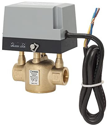 ESBE ZRS224 DN25 | 5,7 Kvs | 3-Wege-Zonenventil Innengewinde G 1'' | Messing | Gelb