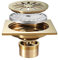 Boyuan Caniveau de Douche Carré 10x10cm Drain de Douche Laiton Siphon de Sol Or Champagne Drain de Plancher avec Couvercle de Siphon de Sol, CréPine, Noyau DéSodorisant en Laiton