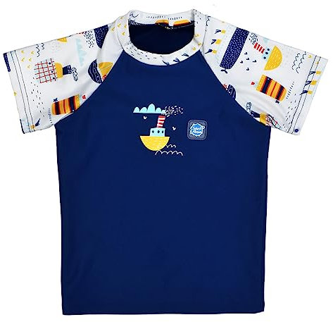 Splash About Kids Short Sleeve Rash Top, Tug Boats, 2-3 Years