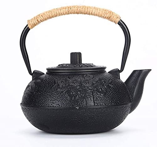 Teapot Ceramics 600ml Small Cast Iron Teapot with - Cast Iron Tea Kettle Maintains Temperature Item for Tea Aficionados The New