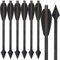 WANVZMR 6,3 Carbon Pistole Armbrust Bolzen Pfeile mit Jagdspitzen Jagdpfeile,Mini Armbrustbolzen Armbrustpfeile für 50-110lbs Pistolenarmbrust Präzisionsziel Jagd Bogenschießen (Type2 Schwarz 6PCS)