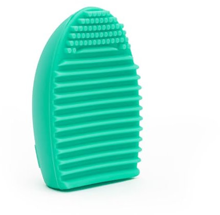 Intirilife Pinsel Reiniger aus Silikon in Türkis - 7.3 x 5.5 x 3 cm - Make Up Pinsel Reinigung Kosmetik Pinsel Reinigungsmatte Pad für Makeup Pinsel und Schwämmchen