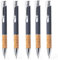noTrash2003 10 ergonomische Kugelschreiber Gummiertes Aluminium Metallspitze und Griffzone aus Kork und Touchfunktion 5 Farben Stylus Druckkugelschreiber Mehrfarbig blauschreibend (Grau)