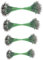 Stahlvorfach Set mit Karabiner Tönnchenwirbel für Hecht, Zander und andere Raubfische.15cm, 20cm, 25cm und 30 cm, Tragkraft bis zu 15 kg. (20cm 20 Stück)