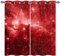 ANHOPE Weltraum Rot Galaxie Nebel Vorhänge mit Ösen Blickdichte Gardinen Thermo Vorhang Blackout Curtain Schlafzimmer Wohnzimmer Kinder Jungen Mädchen Verdunklungsvorhänge 2er Set H 138 x B 117 cm
