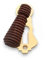 Infinity Decor Solid Brass Lady Beehive Design Rosewood Escutcheon Door Keyhole Cover Plate – Ideal for Front Exterior Doors (Aged Brass)