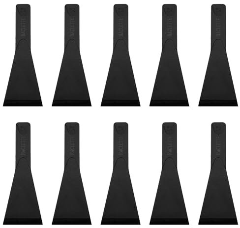 GIONAR Lot de 10 spatules à raclette de qualité supérieure - Pour poêles antiadhésives et grils à fromage - Complément parfait pour les planches gourmettes, les poêles à frire, les ustensiles de