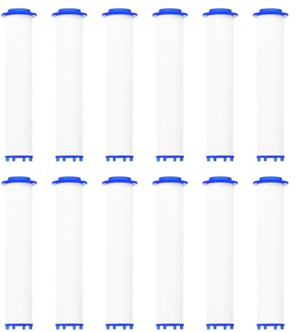 sourcing map 12 Pcs Shower Head Filter 4.1 Inch PP Cotton Filter Cartridge Replacement High-Pressure Handheld Fan Shower Jet Sets
