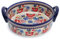 Ceramic Baking Dish For Oven, Small Casserole Dish With Handles, Ceramic Oven Bakeware-bee and flower-round 950ml