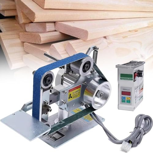 1 x 30 Belt Sander Bench Grinder, Multifunctional Electric Bench Grinder Vertical Horizontal Polisher Sharpener Belt Machine, Small Belt Machine with Brushless Motor