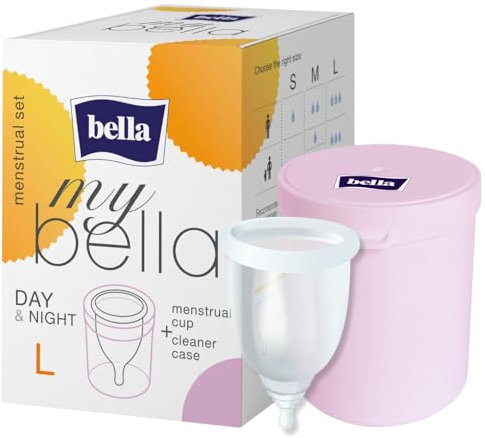 my bella Menstruationstasse Größe L aus medizinischem Silikon mit Sterilisator