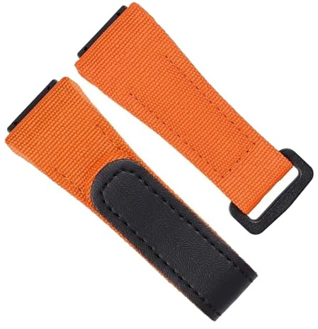 yaponuk 25 Mm Nylon-Echtlederarmband, Geeignet Für Richard Mille RM50/53 Schraubendreher(Orange Black)