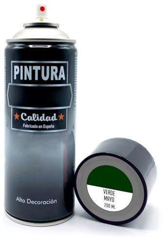 Acan Tradineur - Bote de Pintura en Spray - Fabricado en España - Ideal para cualquier superficie, Madera, Metal, Cartón, Piedra o Cerámica - Capacidad de 200 ML - Verde Mayo