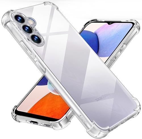 Tentoki für Samsung Galaxy A14 4G / 5G Hülle, Handyhülle Anti-Vergilbung | Militärischer Schutz Case, TPU Silikon, Schlanke Stoßfeste Anti Kratzt, Durchsichtig