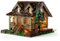 Generisch Holzhaus Bauklötze Set – 2097 Teile Retro Holzhaus Modell, geeignet für Teenager und Erwachsene, mit einzigartigem Beleuchtungskomponenten